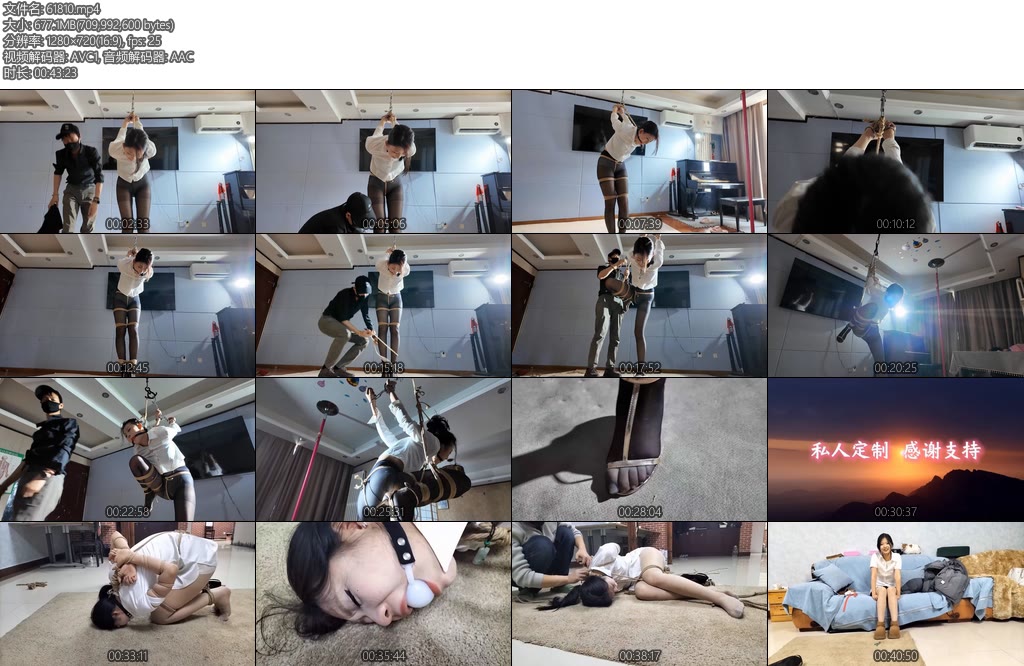 [一绳所爱] 魏灿私囚缚虐 她本是富家千金，现在却彻底沦为私人囚徒，被后手吊着，高高挂起-丝依依