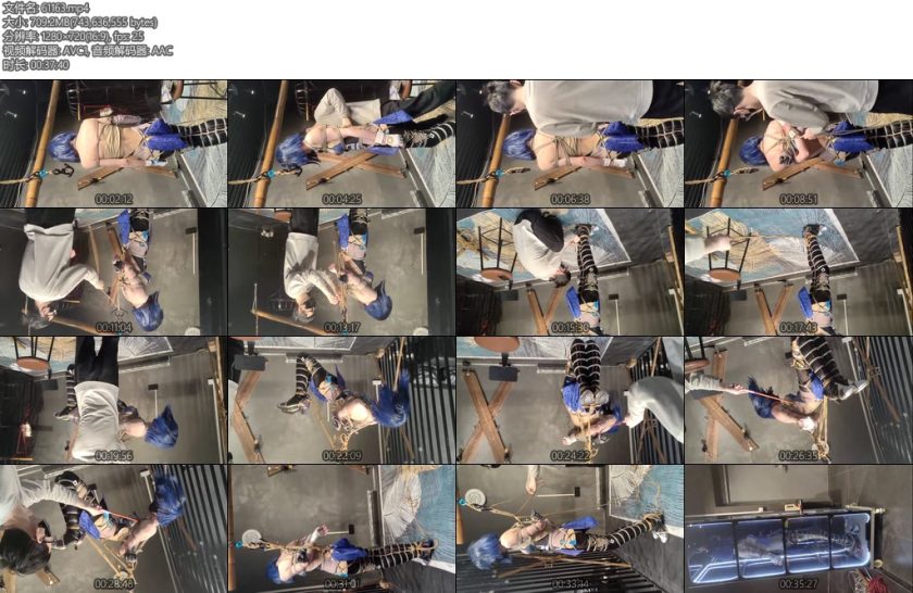 [亚洲绳艺] 夜兰小姐绳屋吊缚装箱展示-丝依依