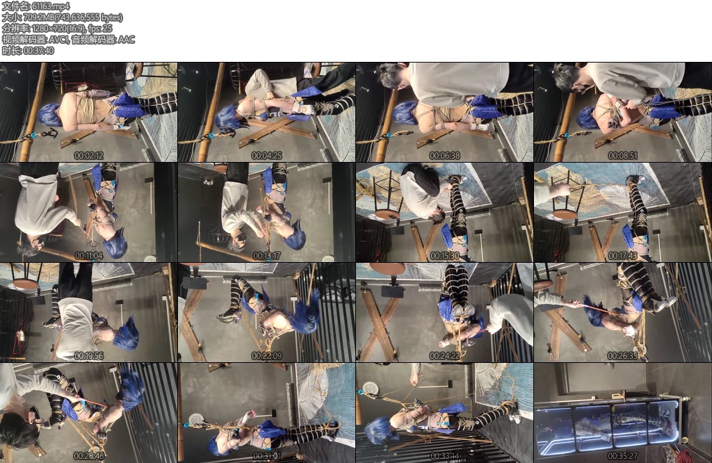 [亚洲绳艺] 夜兰小姐绳屋吊缚装箱展示-丝依依