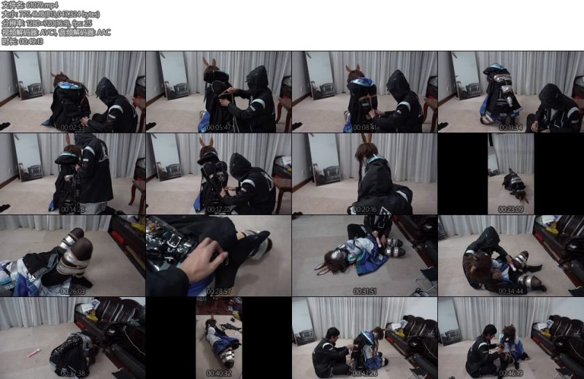 [亚洲绳艺] 阿米娅直臂胶带单手套多重束缚-丝依依