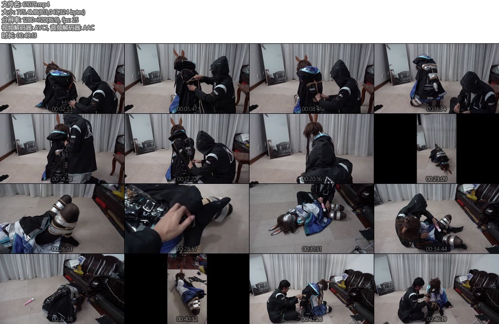 [亚洲绳艺] 阿米娅直臂胶带单手套多重束缚-丝依依