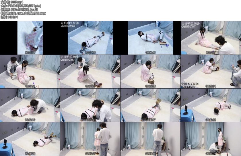 [咕咕精] 咕咕1010lo娘の逃生挑战萝莉限时逃脱游戏90秒未解开追加束缚失败放弃则接受体罚否则永不解开-丝依依