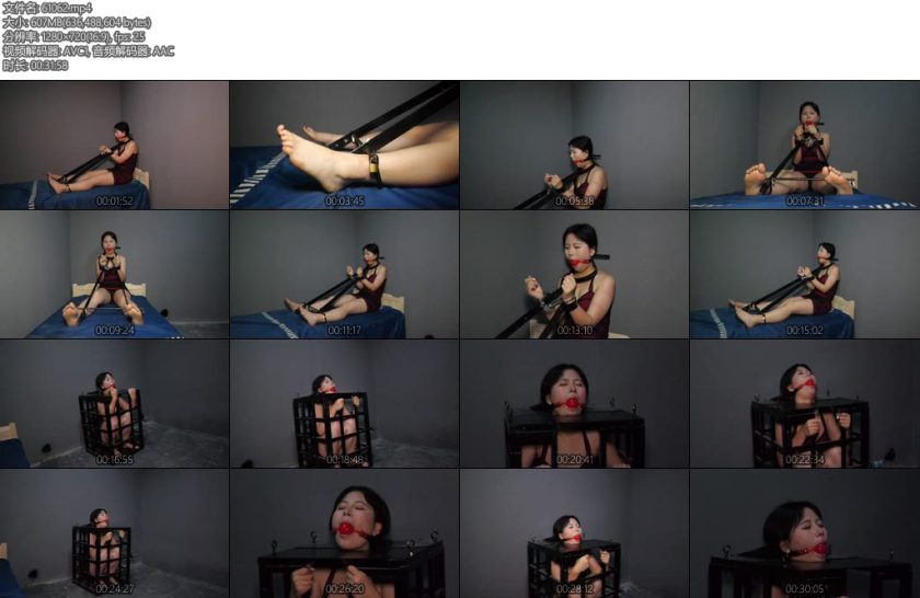 [胜景影视] 绳缚中原女M体验人字铐-丝依依