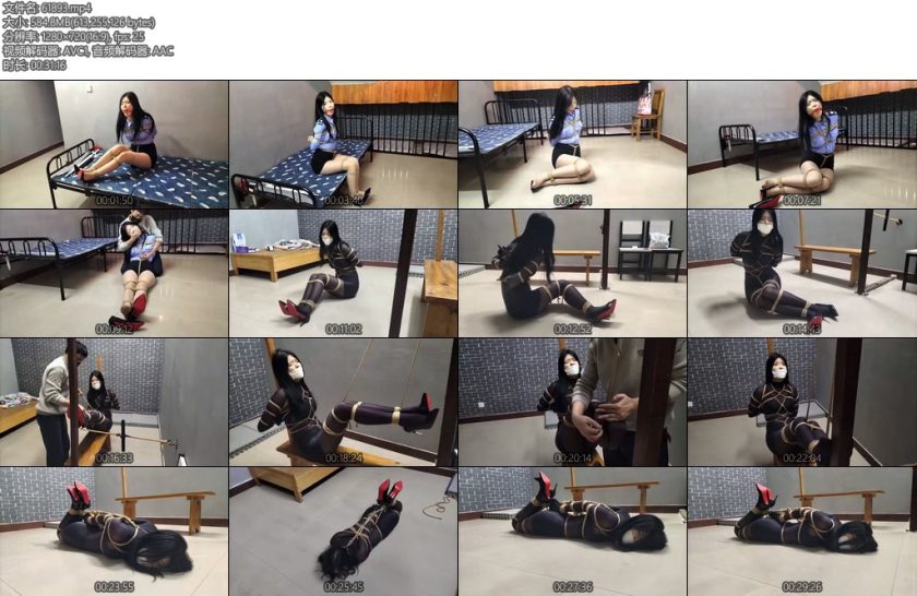 [精致原创] 在游戏开始之前小蛇搜查官篇捆绑放置长腿肉丝连体黑丝欧式直臂-丝依依