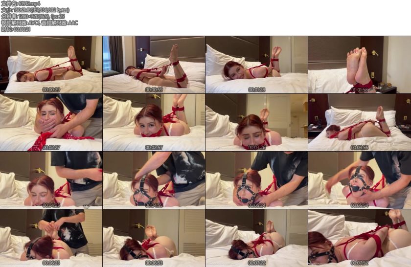 [欧美绳艺] Luna Sparks First Time Hogtied-丝依依