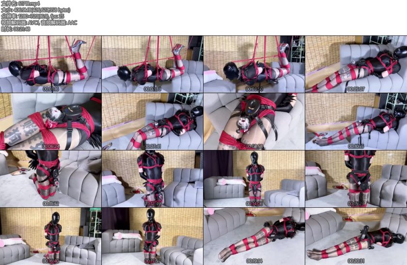 [美美的丝] 安安与月月全身禁锢捆绑油亮黑丝14厘米高跟悬吊女王又贴了新的污字贴无法自己洗掉太羞耻了两种道具全程榨汁扭来扭去呻吟挣扎被各种狠狠责全封闭头套下的绝望挣扎-丝依依