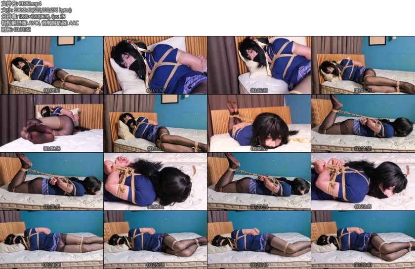 [南郡原创] 南郡小表妹伪娘小清小男娘coser被绑架后换上了空姐制服无助地挣扎-丝依依