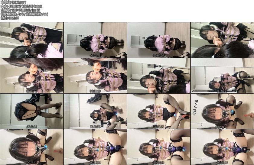 [亚洲绳艺] 双马尾男娘雌堕训练沦为淫荡母狗-丝依依