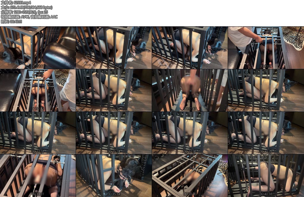[zxbondage] 情趣酒店探秘1K9牢笼炮机66-丝依依