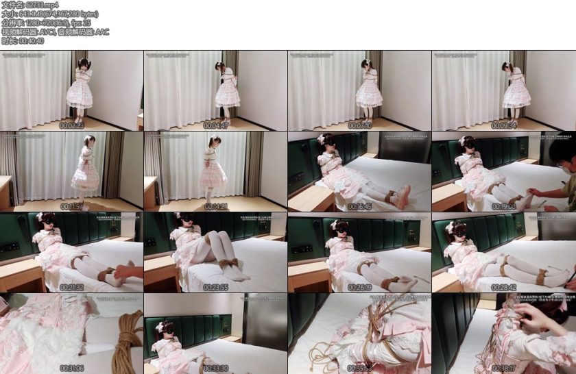 [XcTian] 小云首次尝试lolita站立挣扎移动床上被刺轮-丝依依
