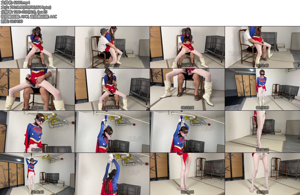 [亚洲绳艺] bondagefox foxbondage女超人啵啵贝强高真窒息篇4-丝依依
