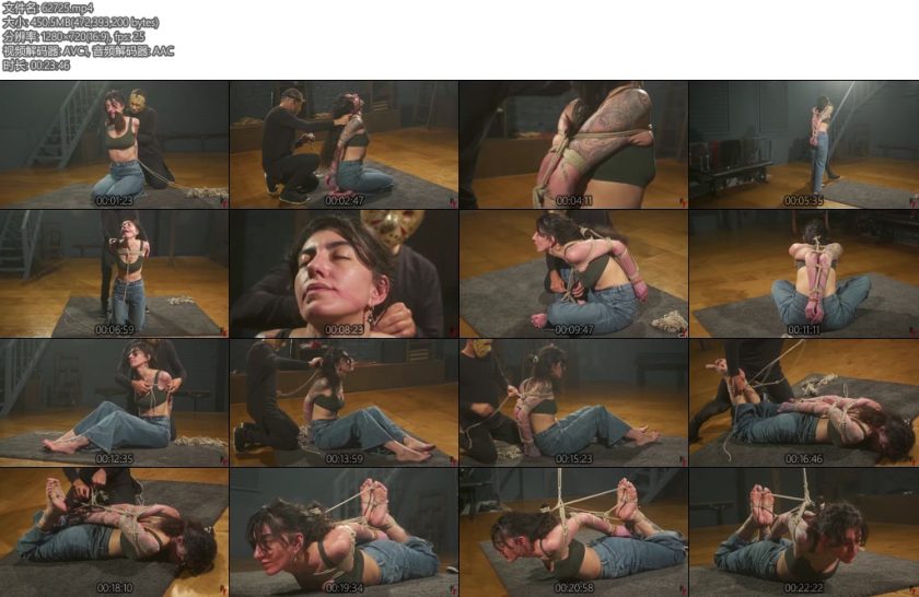 [欧美绳艺] Jamalia First Tight Bondage Experience Predicament Pose and Hogtie-丝依依