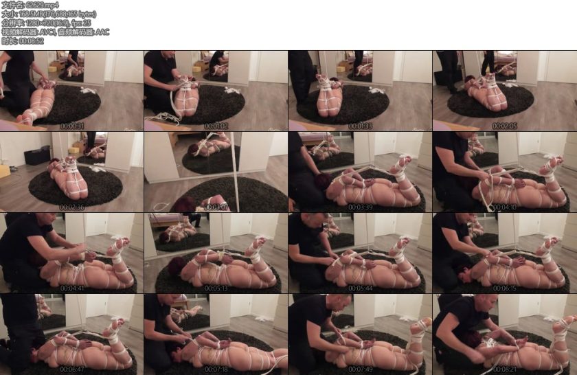 [欧美绳艺] Chicken Wing Hogtie for Slave Girl Momov-丝依依