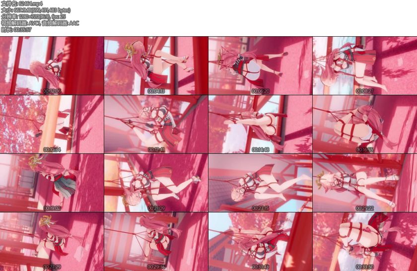 [bazy原创] 八重神子的特殊祭拜原版2k60帧展示视频含脱鞋头饰道具差分红绳有声六种动作后高手双棒吊缚极限驷马-丝依依