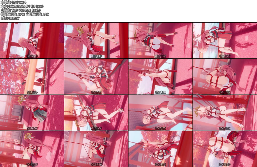 [bazy原创] 八重神子的特殊祭拜原版2k60帧展示视频含脱鞋头饰道具差分红绳有声六种动作后高手双棒吊缚极限驷马-丝依依