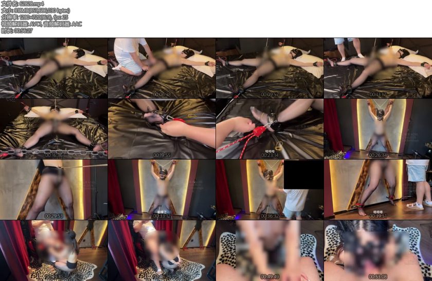[zxbondage] 情趣酒店探秘2大字型拘束人字架拘束口舌侍奉70-丝依依