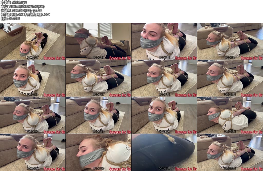 [欧美绳艺] Caitlin First Time Tied-丝依依