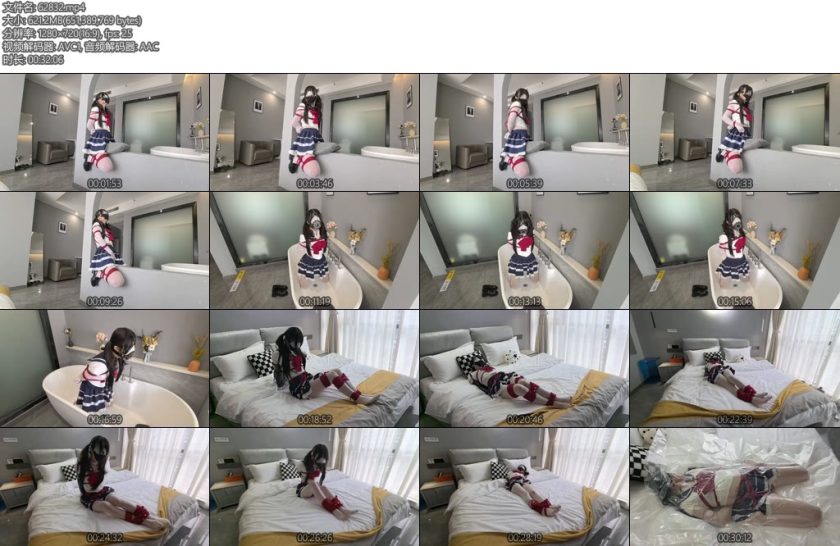 [氧柒罐罐] 罐罐连体油光白丝JK双马尾绳宠罐罐入体玩具放置挣扎一边高C一边拼命挣扎真空袋不留一丝空气放任罐罐尖叫绝命挣扎-丝依依