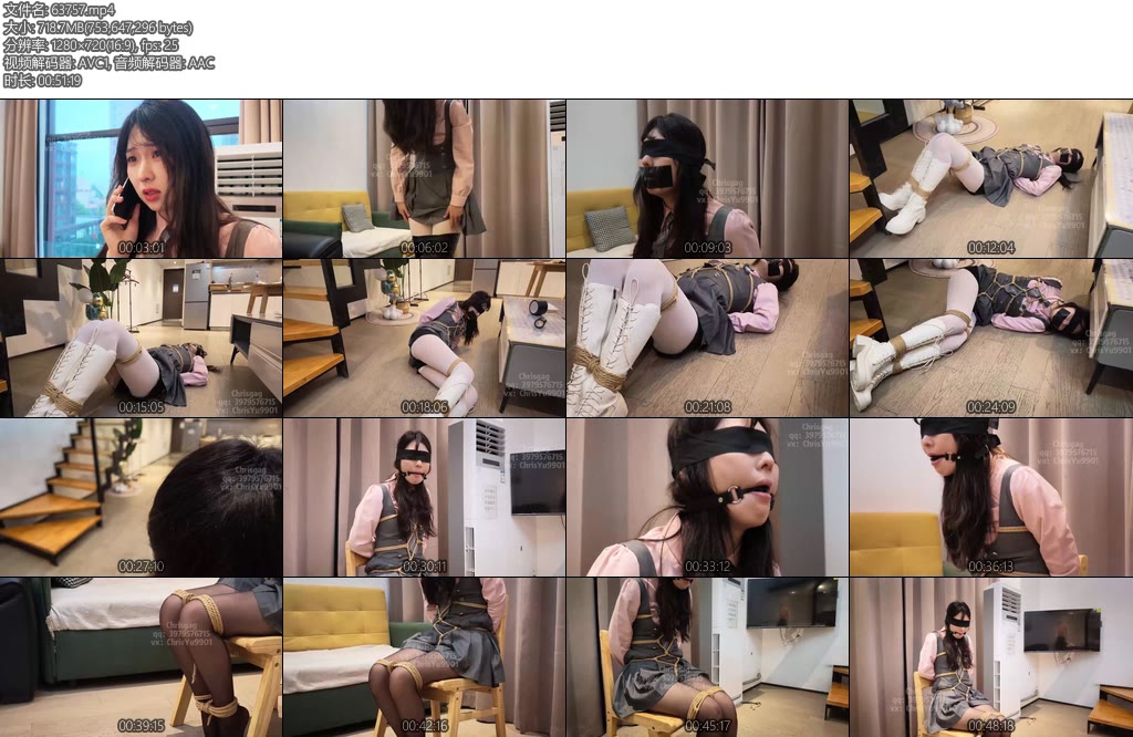 [Chrisgag] 警花妈妈2被儿子绑架的妈妈白丝黑丝长靴龟甲缚口球胶带捆绑封嘴-丝依依