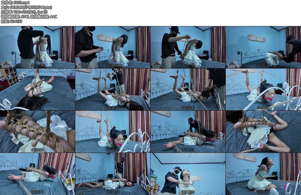 [一绳所爱] 白培培极限直臂绑在床上-丝依依