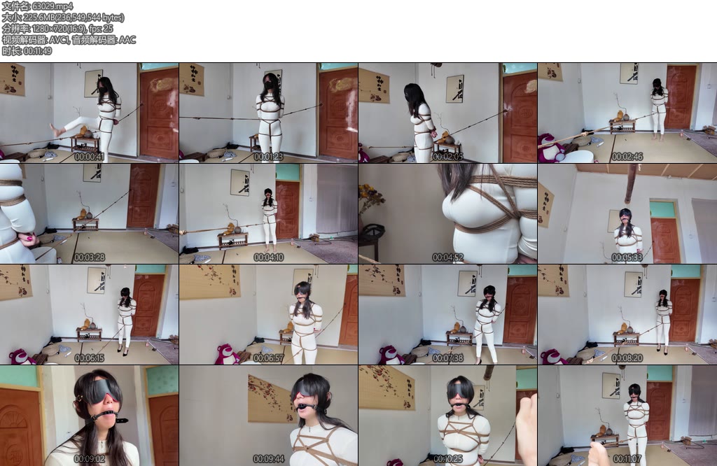 [AuntGzs] 连体瑜伽服口球眼罩走绳-丝依依