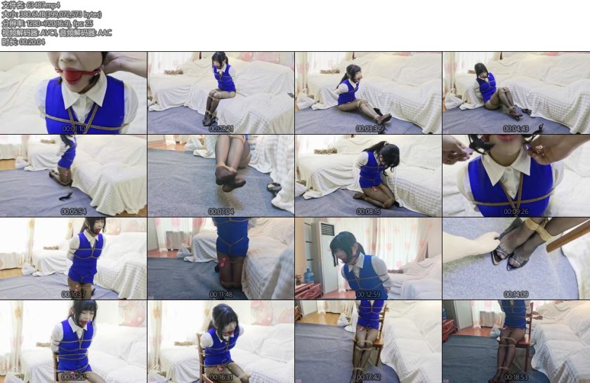 [司念念] 念念银行女职员的受难紧缚挣扎超大口球流口水td股绳放置想逃跑又被绑到椅子上露脸拍摄-丝依依