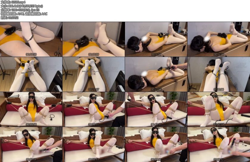 [zxbondage] 感官剥夺上充气肛塞电击震动81-丝依依
