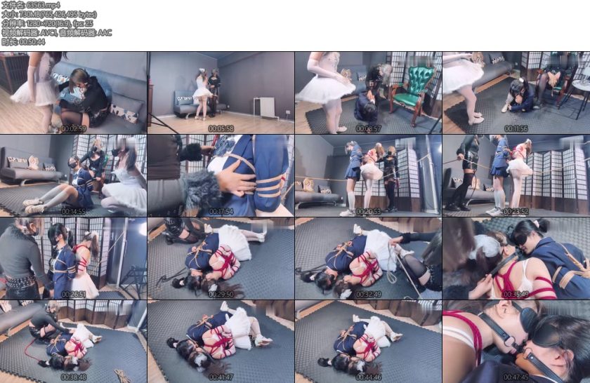 [BadCat] 妙妙X依依X多比抖M舞蹈队长雇人报复不听话的队员自愿和死对头捆绑在一起镣铐绳缚双人口球强G片尾附赠采访-丝依依
