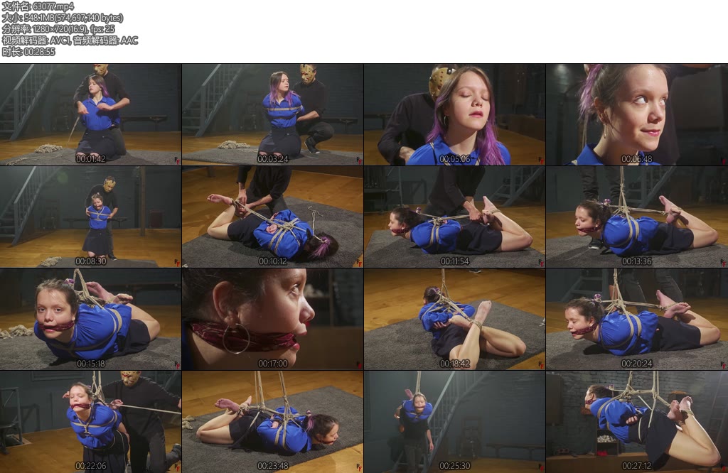 [欧美绳艺] Thea First Suspended Hogtie Experience of a Sweet Rope Bunny-丝依依