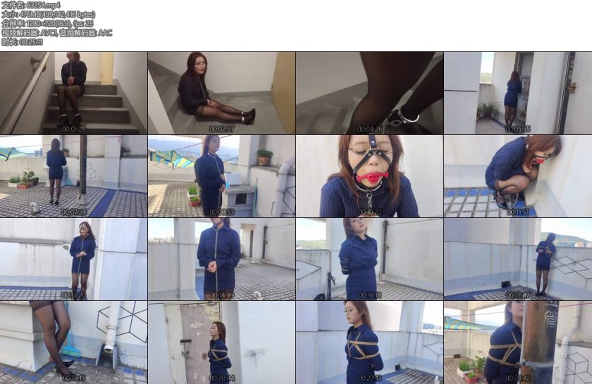 [秦韵绳屋] 天台玩耍风太大担心来人好害怕-丝依依