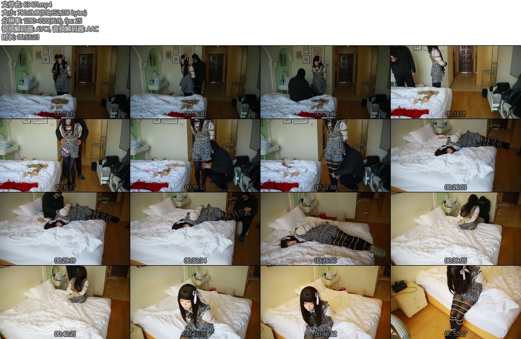 [亚洲绳艺] 黑丝地雷妹的全身捆绑胶带包手包脚震动棒按摩下体-丝依依
