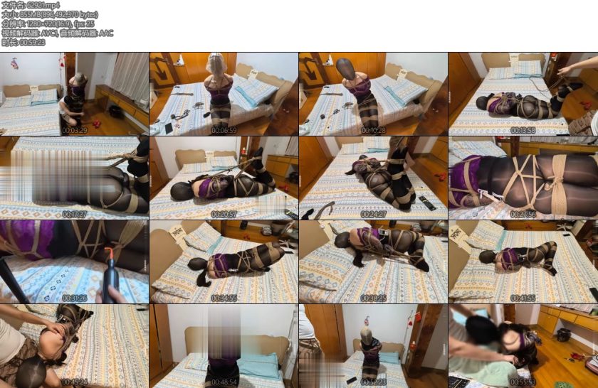[网友原创] 我的媳妇 之女奴改造计划04主动丝袜堵嘴连身蕾丝全身紧缚驷马放置挣扎搔首弄姿多层丝袜内内套头呼吸抑制扇脸电击棒直击敏感部位超长子夕命令式侍奉-丝依依