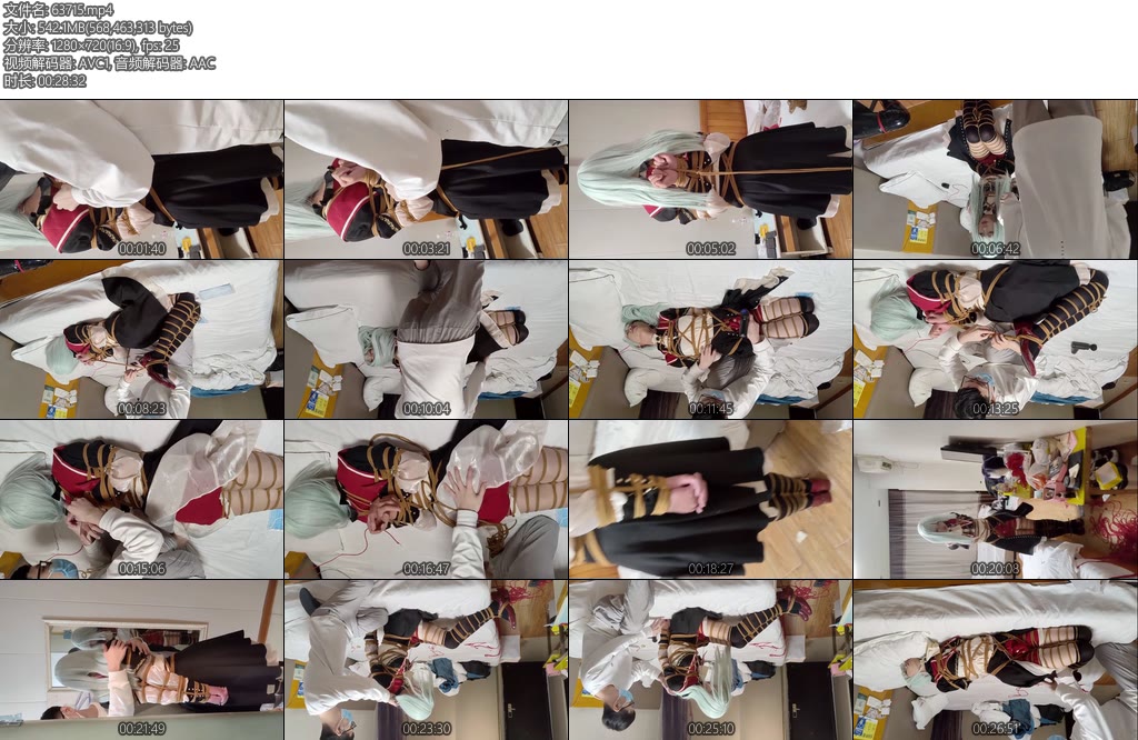 [亚洲绳艺] cos若叶睦超紧束缚驷马-丝依依