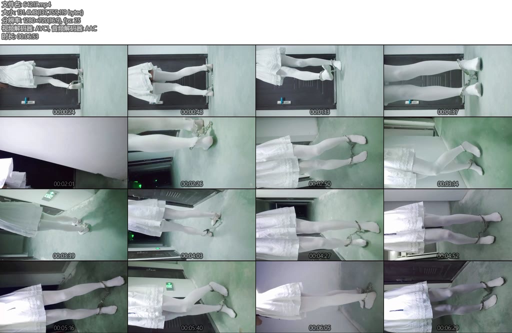 [Bbbttt] 白丝水手服小模特地下室戴脚镣散步秀足差点被发现-丝依依