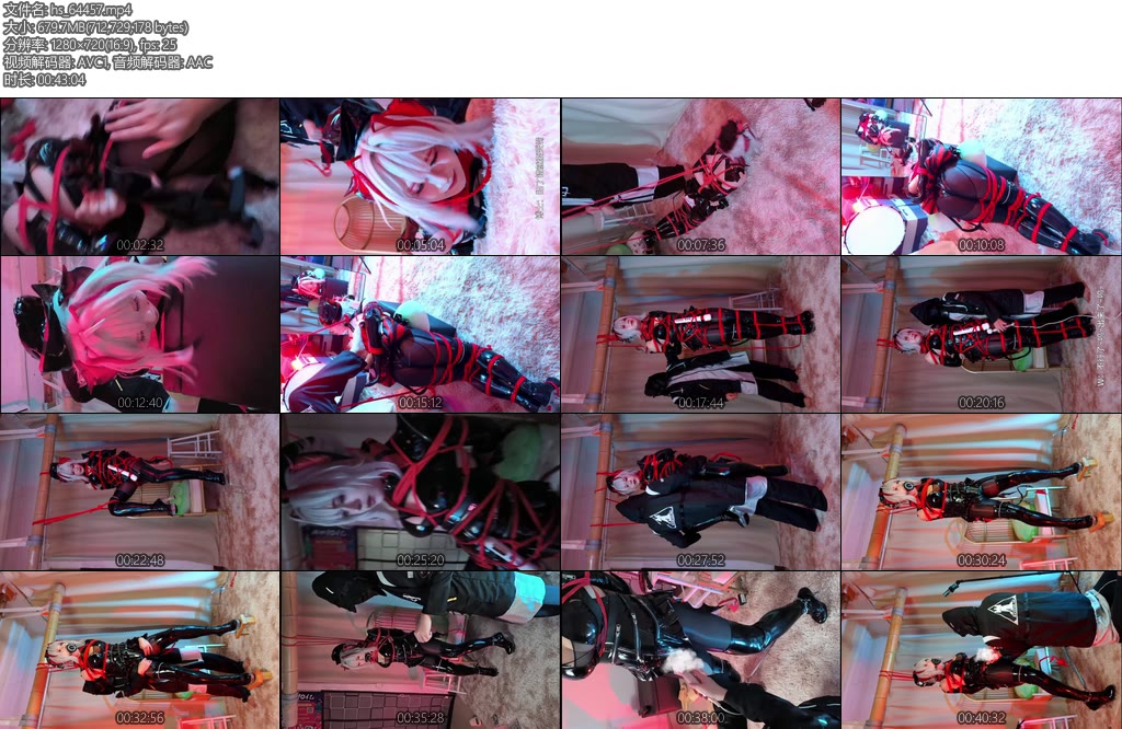 [亚洲绳艺] 怪盗W入侵败北的惩罚游戏伪娘-丝依依