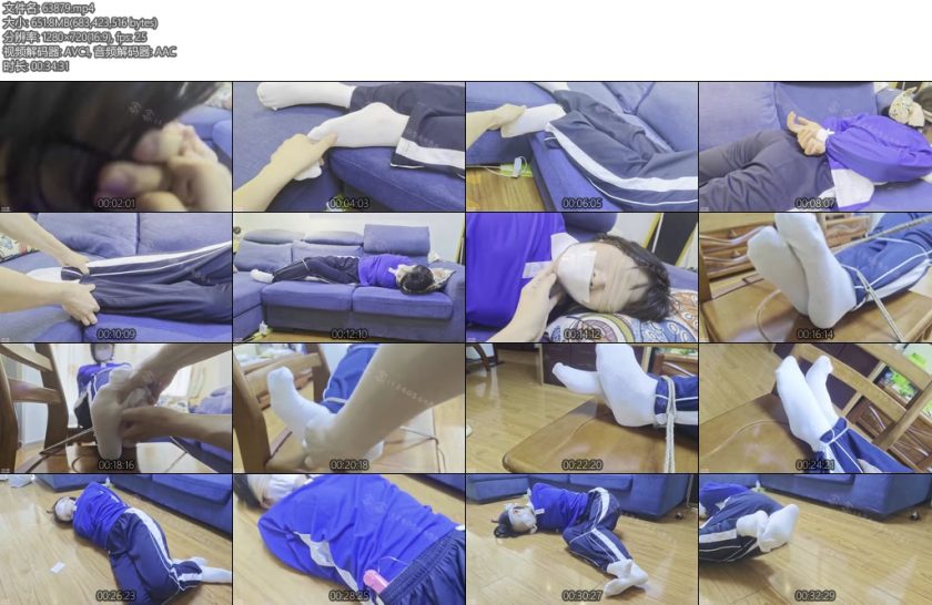 [司念念] 念念中秋特辑被绑架折磨的女学生深圳校服三种白袜蒙眼塞嘴tktd放置-丝依依
