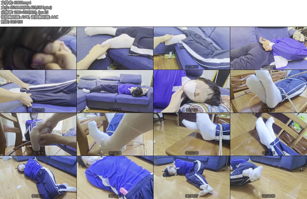 [司念念] 念念中秋特辑被绑架折磨的女学生深圳校服三种白袜蒙眼塞嘴tktd放置-丝依依