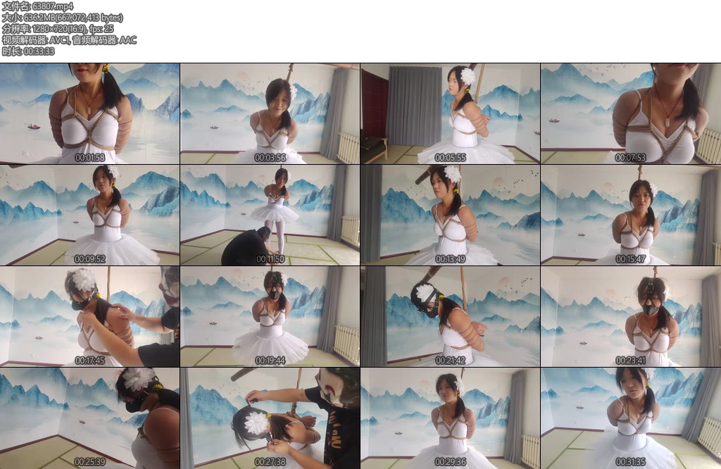 [秦韵绳屋] 芭蕾裙五花脚镣踮脚放置-丝依依