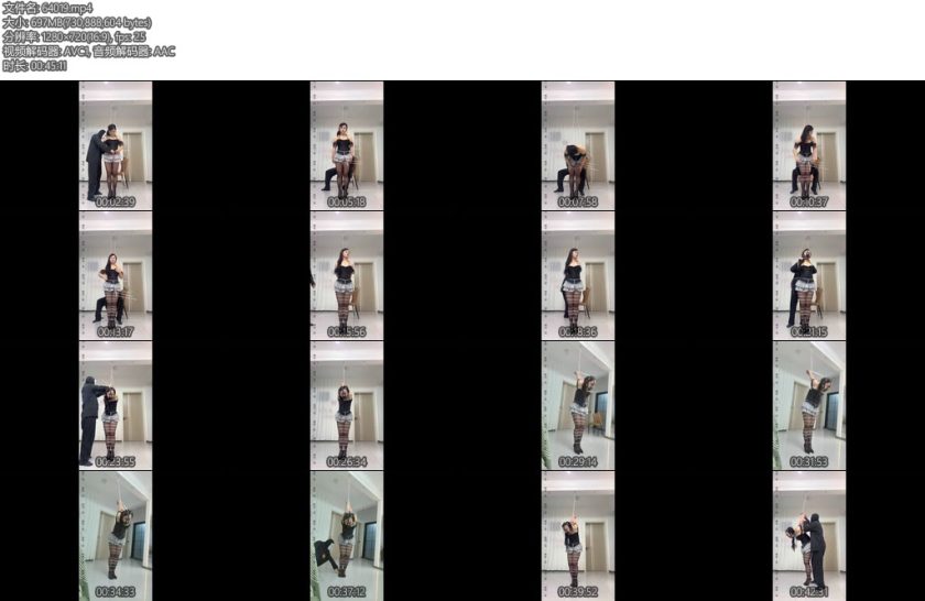 [蓝lann] 蓝扎带紧缚系列第六期扎带股绳并腿直臂strappado吊缚强制垫脚扎脚心挣扎扎带紧缚系列最虐的一期-丝依依