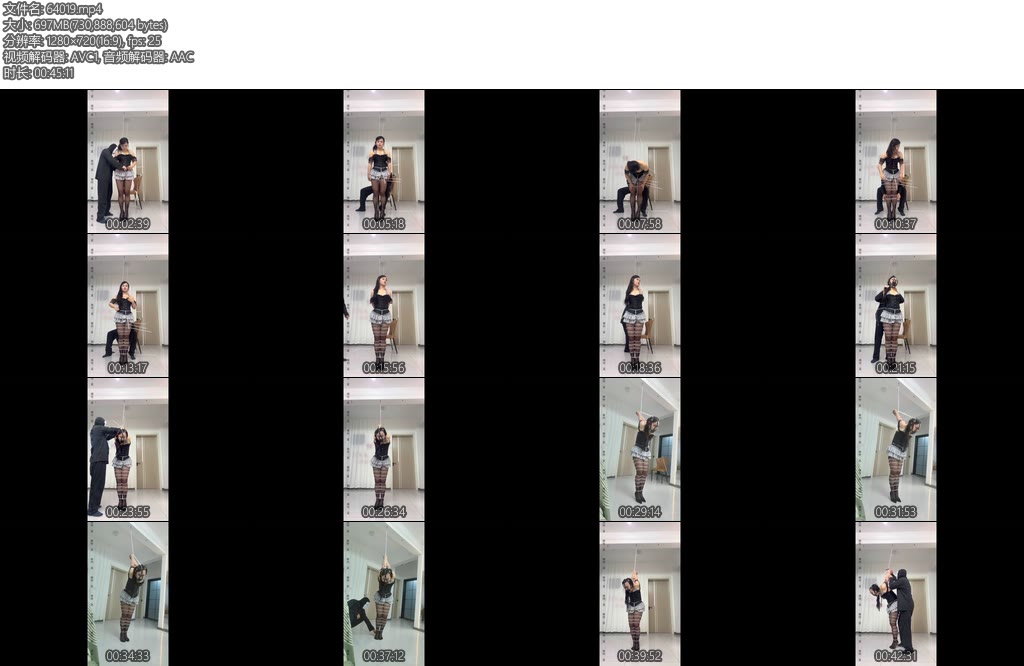 [蓝lann] 蓝扎带紧缚系列第六期扎带股绳并腿直臂strappado吊缚强制垫脚扎脚心挣扎扎带紧缚系列最虐的一期-丝依依