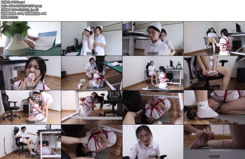 [得意客] 双人佳作你再看看你后面呢上初雪X青蓝护士装互飚演技倒霉卧底被美女雇佣兵桌下用脚玩弄-丝依依