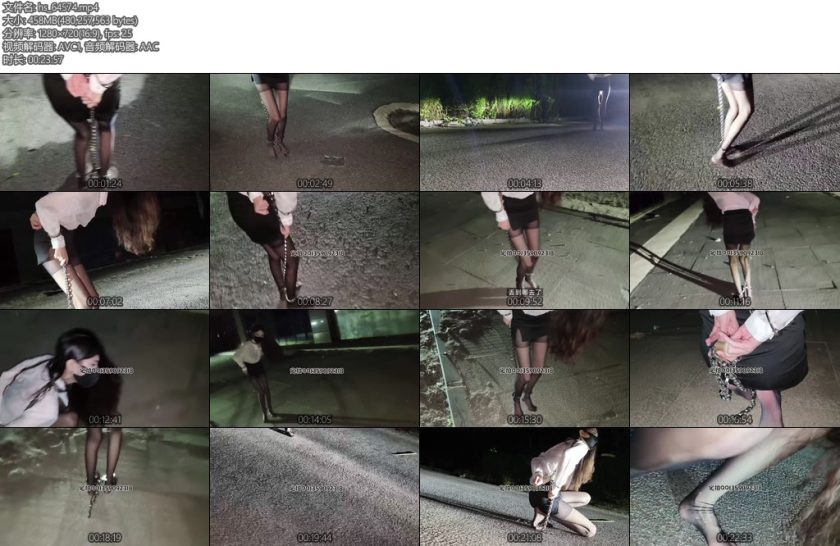 [魔力茉莉] 黑丝赤脚裸足镣铐户外逃脱游戏小水黑丝裸足户外镣铐逃脱游戏每次都以失败告终碎石路上多次扎脚疼痛难忍手脚还被短铐锁住挣扎无用只能任由摆布做游戏-丝依依