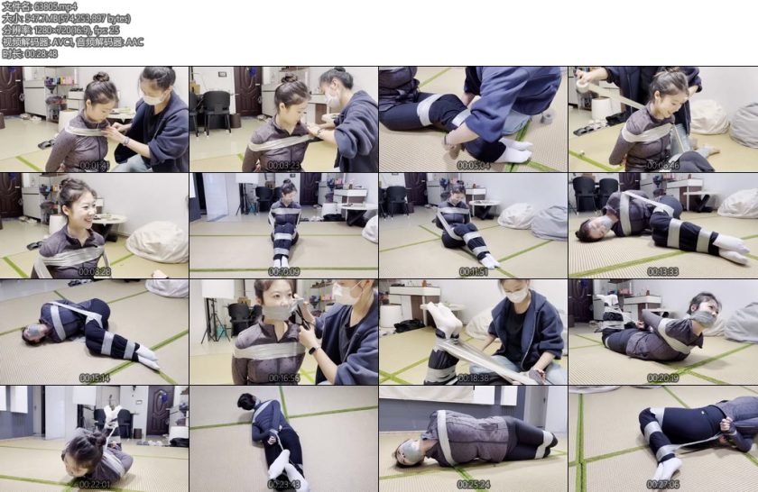 [默示录] 缚艺录小樱白袜驷马胶带捆绑严实的封嘴-丝依依