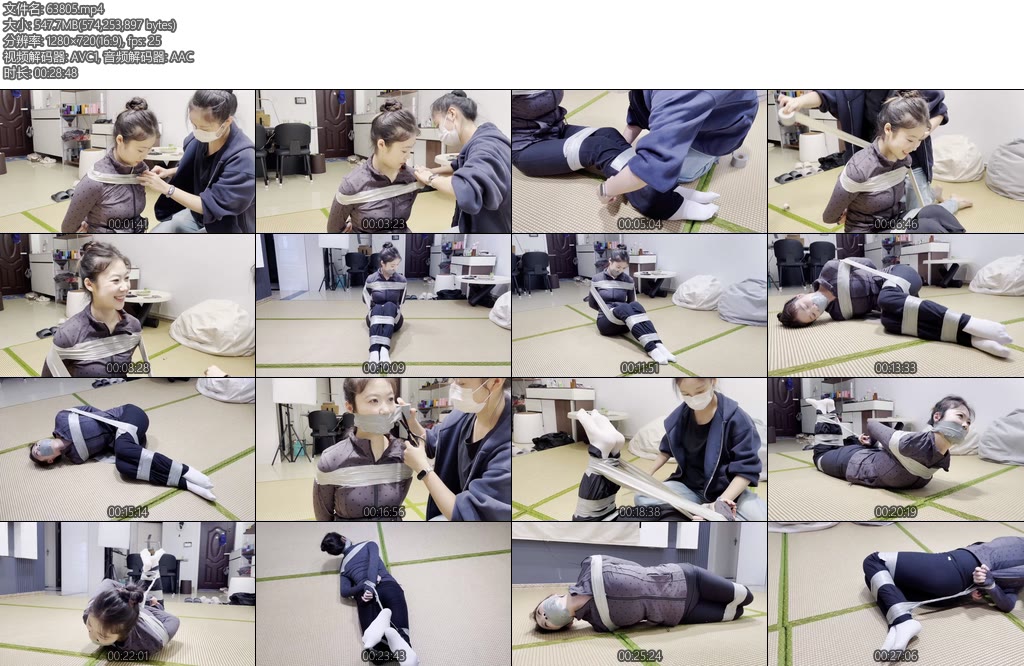 [默示录] 缚艺录小樱白袜驷马胶带捆绑严实的封嘴-丝依依
