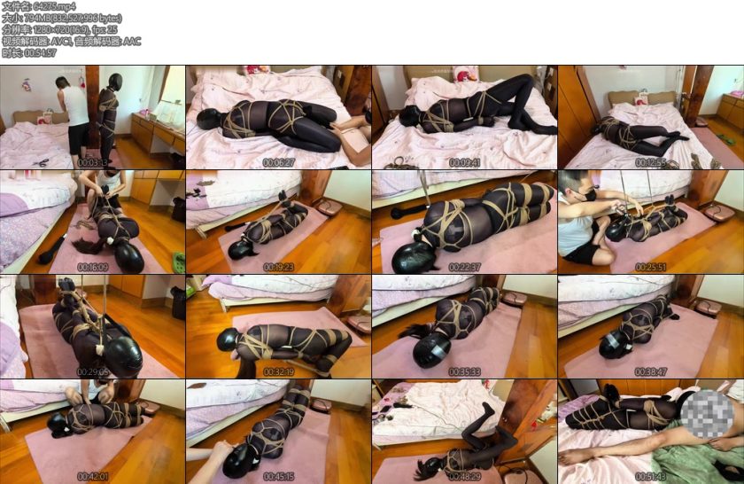 [网友原创] 我的媳妇 之女奴改造计划13连身黑丝胶带包头超紧驷马吊绑强制固定胶带数次窒息强制GC胶狼电击强制深喉口舌-丝依依