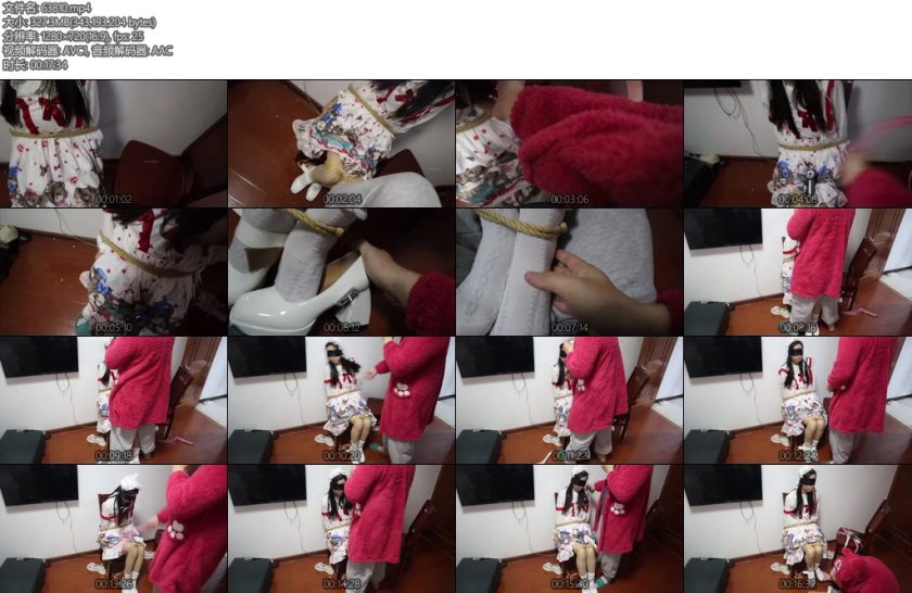 [荷仙原创] 荷仙少女 荷仙素人实记椅子缚捆绑玩素人女生5号lolita公主裙从一开始惊恐的四处发抖害羞内敛到调教到脚软不封嘴鞭打专听调教中的呻吟与娇喘-丝依依