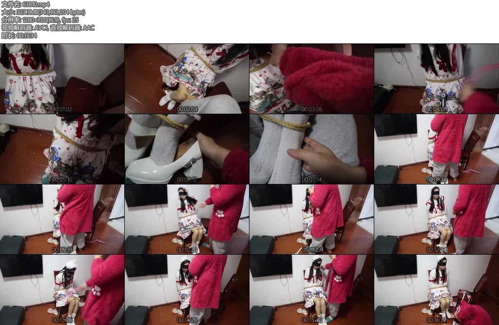 [荷仙原创] 荷仙少女 荷仙素人实记椅子缚捆绑玩素人女生5号lolita公主裙从一开始惊恐的四处发抖害羞内敛到调教到脚软不封嘴鞭打专听调教中的呻吟与娇喘-丝依依