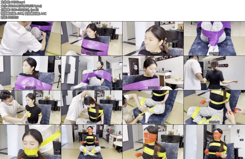 [默示录] 缚艺录小河双色胶带的封嘴与束缚-丝依依